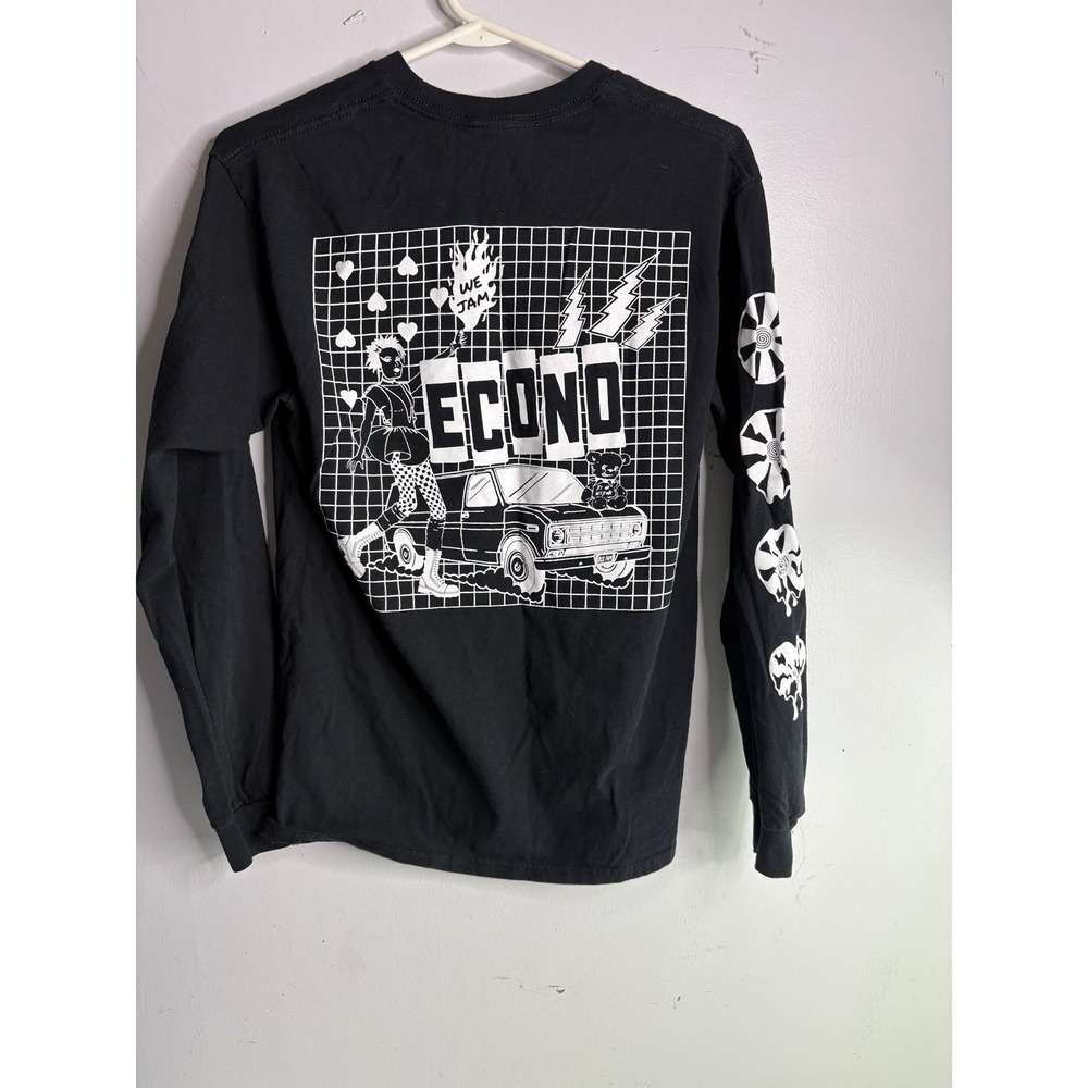 Punk grunge emo black long sleeve t shirt size medium